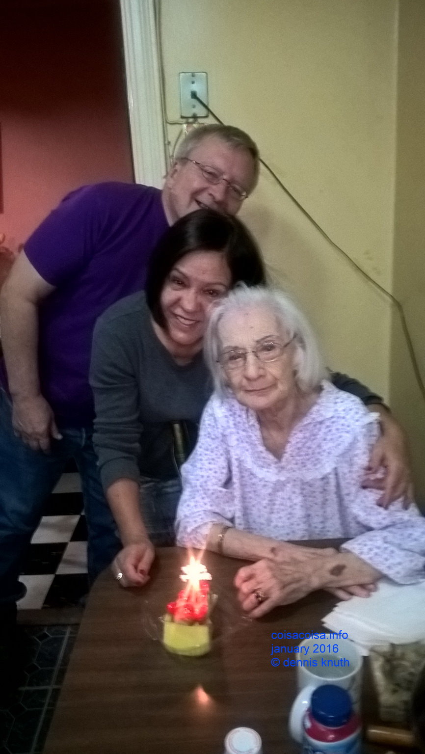 Dennis, Heloisa and Olga Kakavales at her 97th birhday