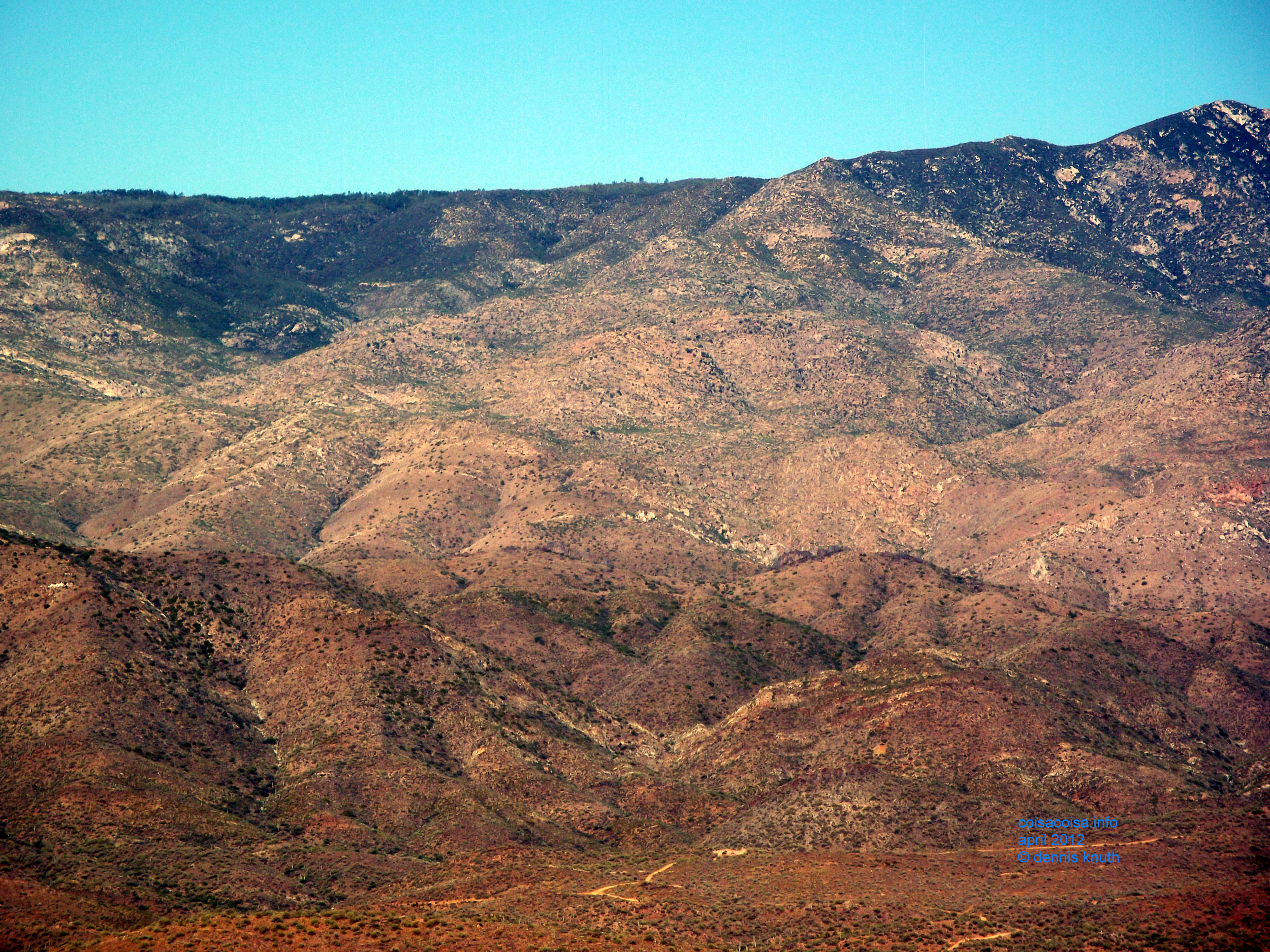 Colors of the mountains in Black Rock Canyon Arizona