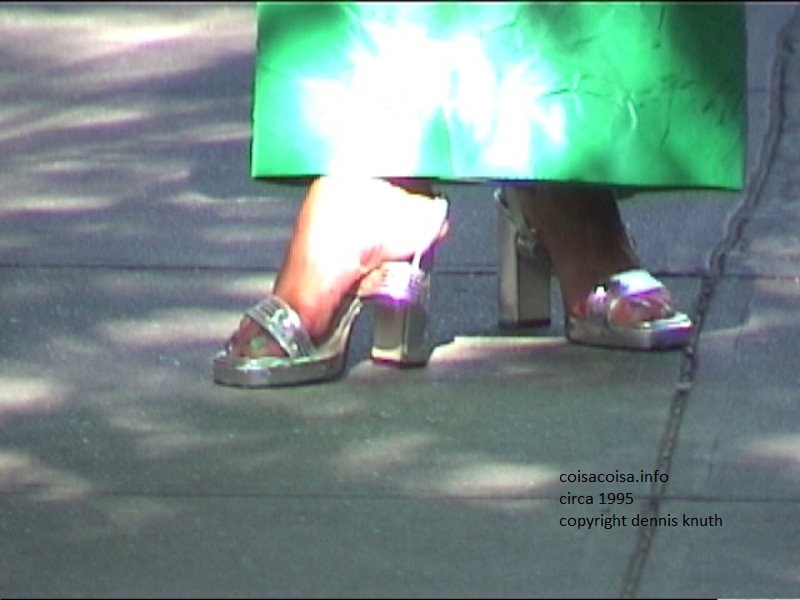 Womans Feet in High Heals in Greenwich Village - 2000