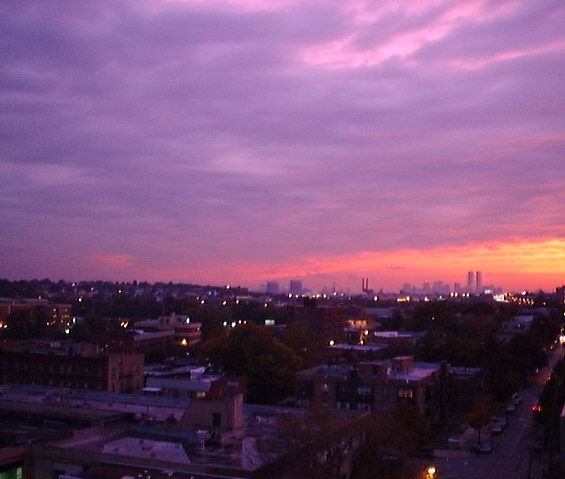 World Trade Sunset From Queens November 22 1999