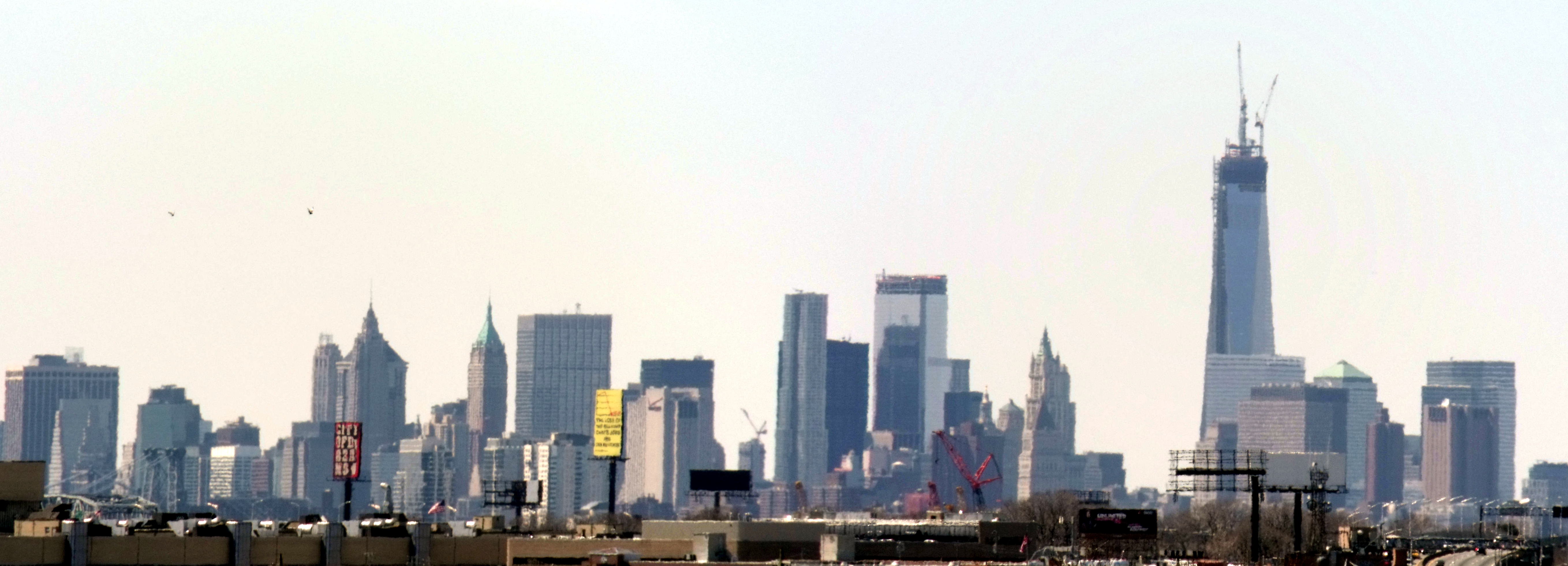 The Freedom Tower in April 2013 A panorama from Queens